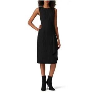Diane Von Furstenberg Elm Dress Size 8 Pinstripe Ruffle Sheath Office Academia